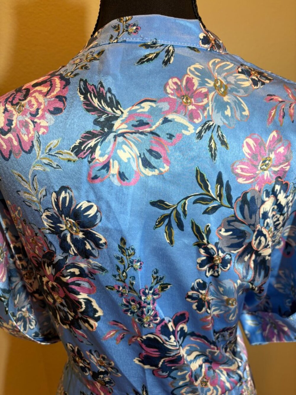 NWT Steve Madden Azure Blue Floral Belted Dress - Picture 9 of 14
